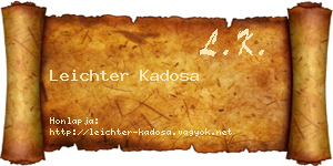 Leichter Kadosa névjegykártya